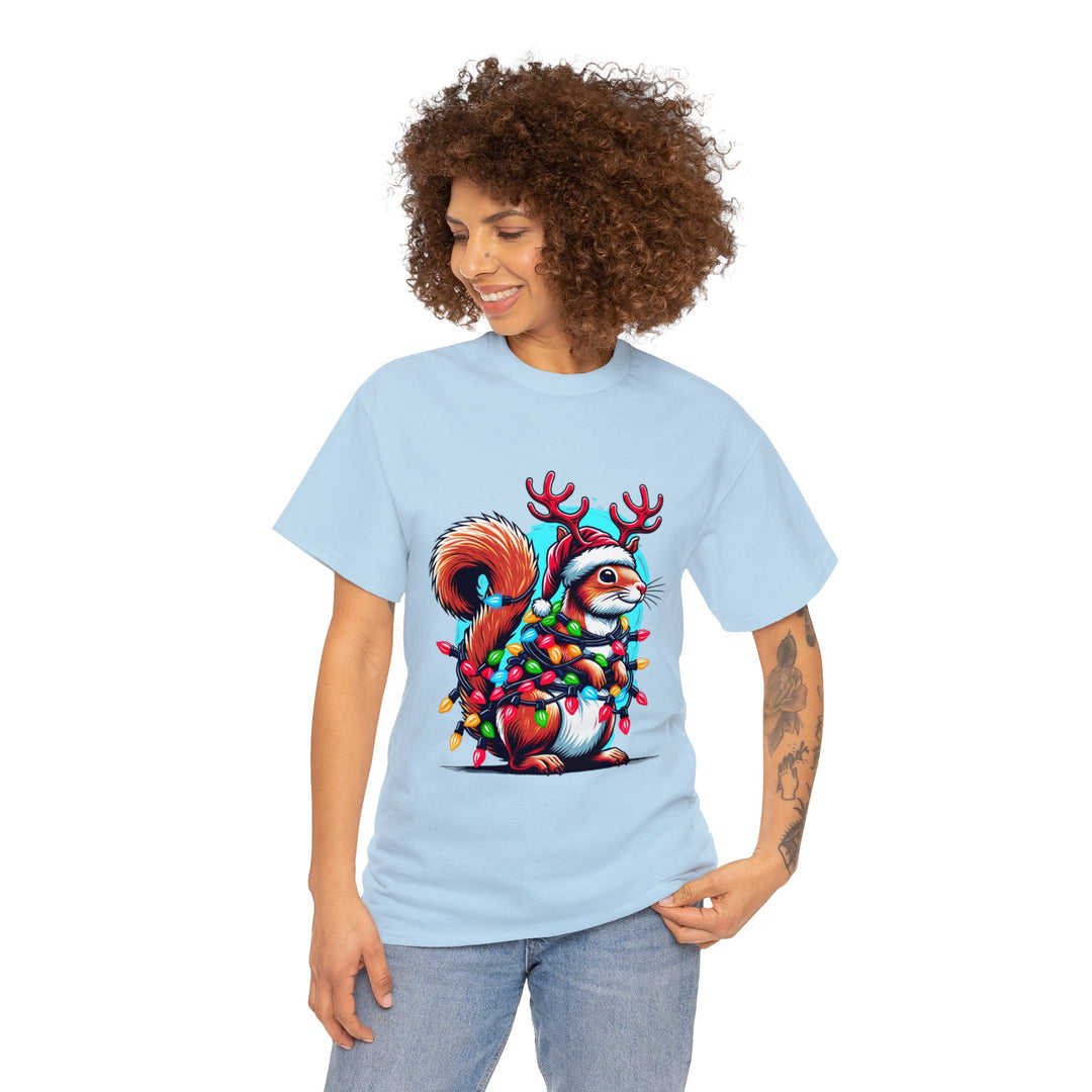 Christmas Squirrel Unisex T Shirt - Wave Fusions