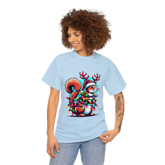 Christmas Squirrel Unisex T Shirt - Wave Fusions