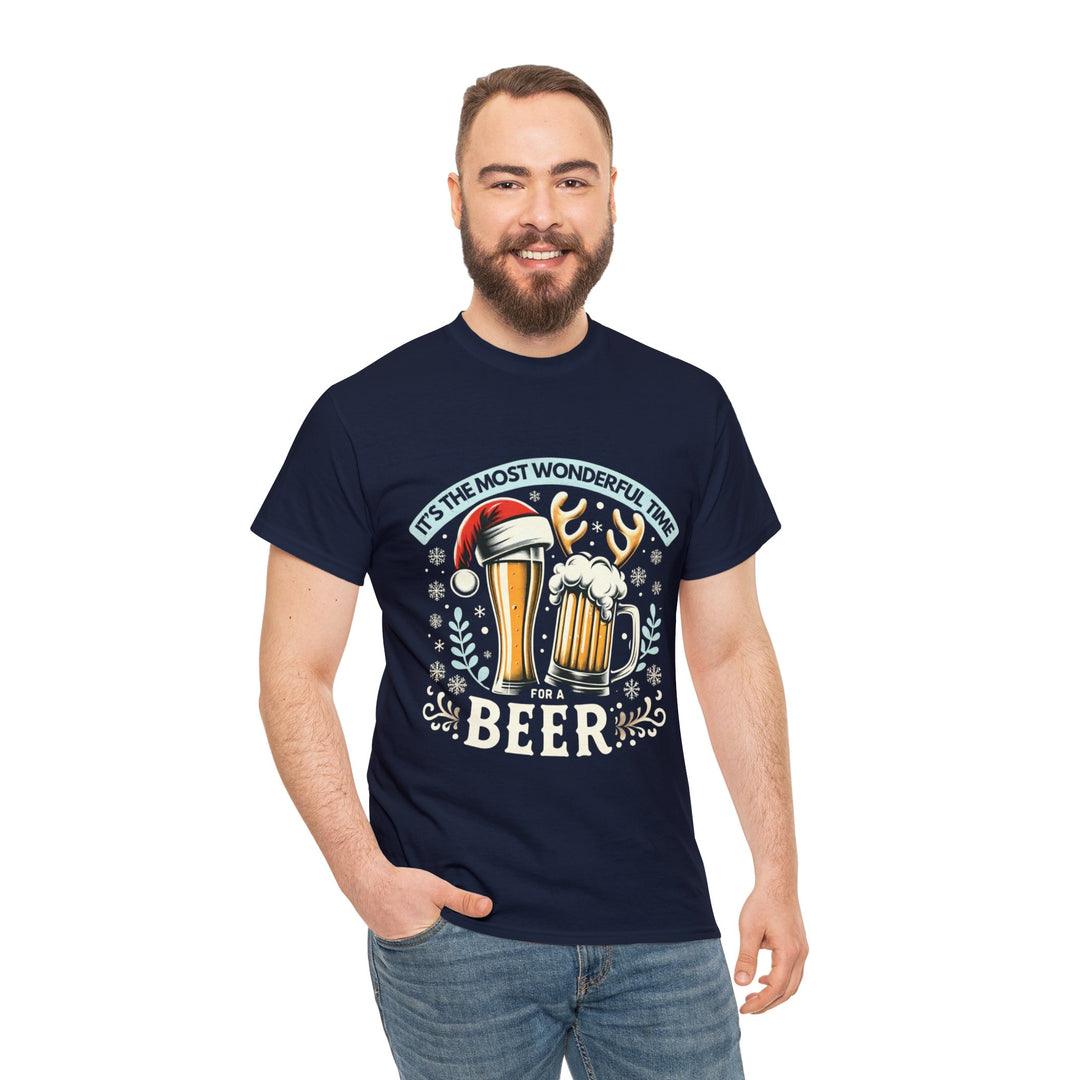 Wonderful Time For A Beer Unisex T Shirt - Wave Fusions