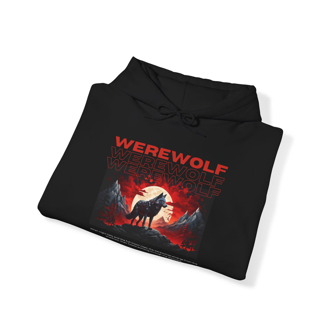 Blood Moon Werewolf Hoodie- Moonlit Mountain Lore