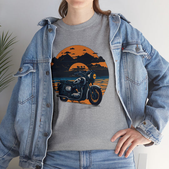 Vintage Bike Unisex Heavy Cotton Tee - Wave Fusions