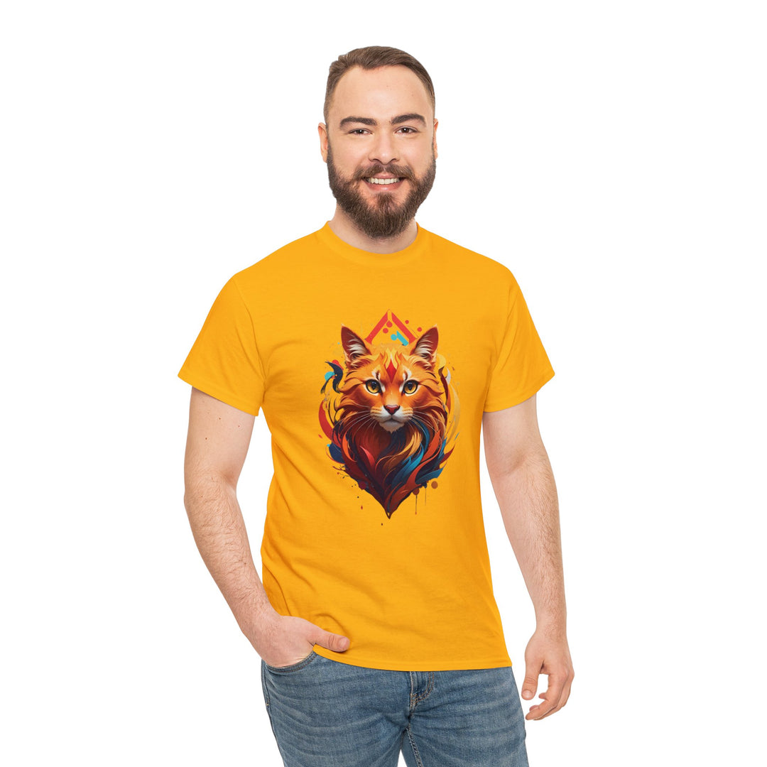 Flame Spirit Cat T-Shirt - Wildfire Whiskers