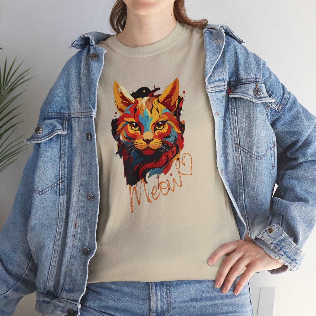 Abstract Meow Cat T-shirt - Palette of Purr