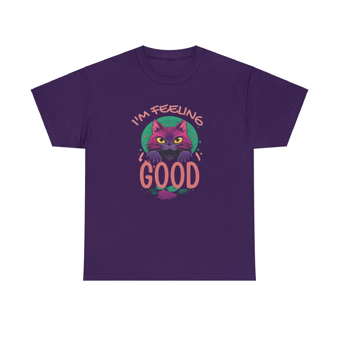 Feelin' Good Feline T-Shirt - Vibrant Vibes Cat