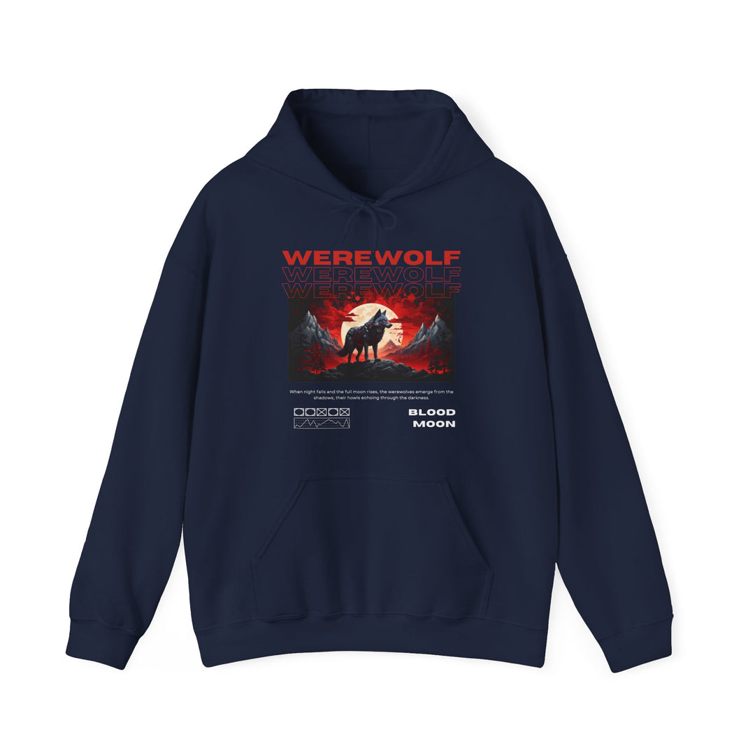 Blood Moon Werewolf Hoodie- Moonlit Mountain Lore