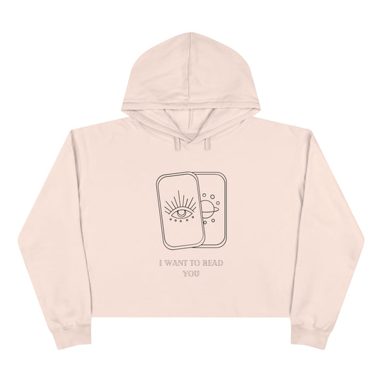 I Want To Read You Crop Hoodie - Wave Fusions