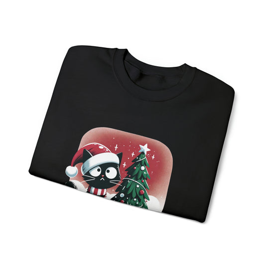 What? Cat Christmas Unisex Sweatshirt - Wave Fusions