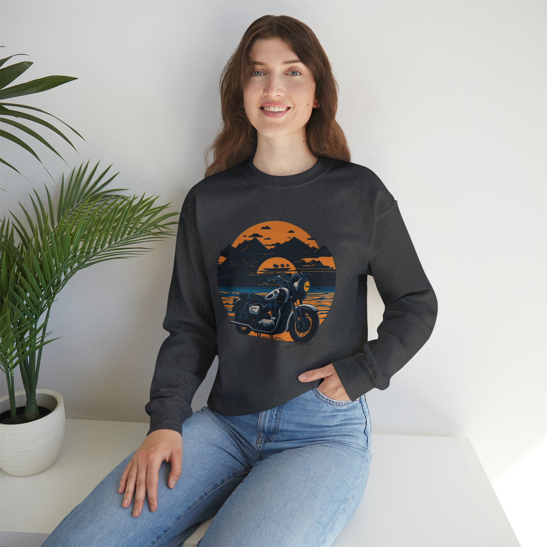 Vintage Bike Unisex Heavy Blend™ Crewneck Sweatshirt - Wave Fusions