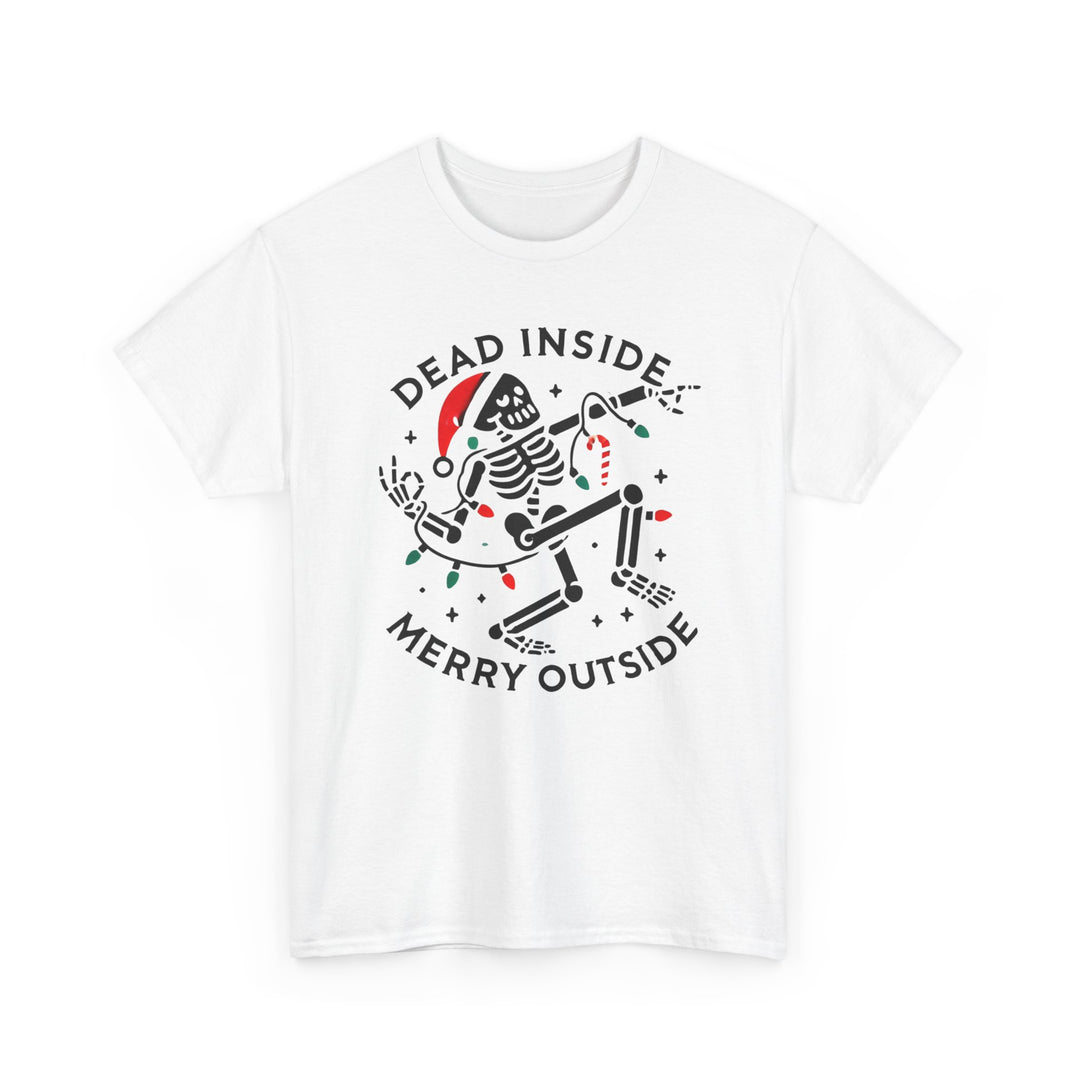 Dead Inside Merry Outside Skeleton Tee