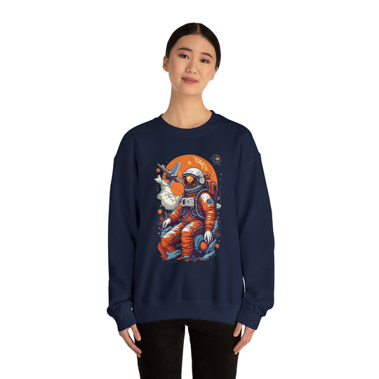 Retro Astronaut Unisex Sweatshirt - Wave Fusions