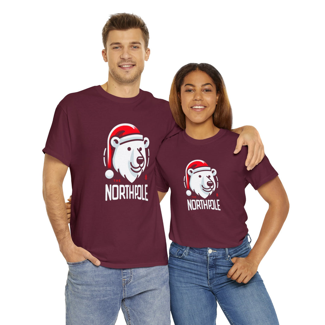 North Pole Bear Christmas Unisex T Shirt - Wave Fusions