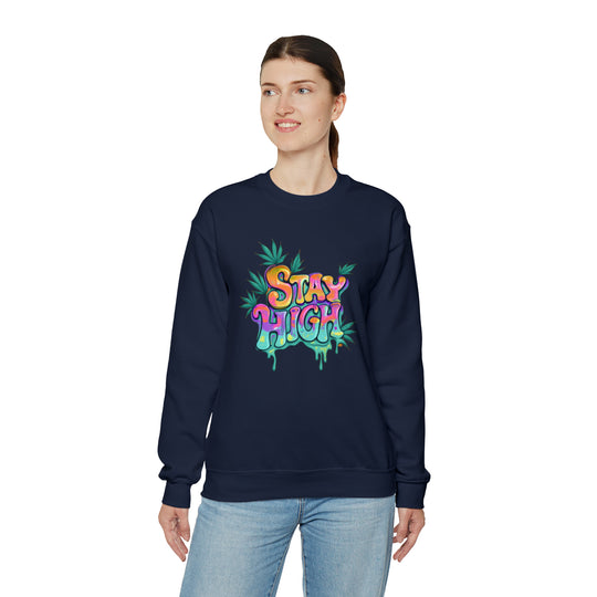 Stay High Unisex Heavy Blend™ Crewneck Sweatshirt - Wave Fusions