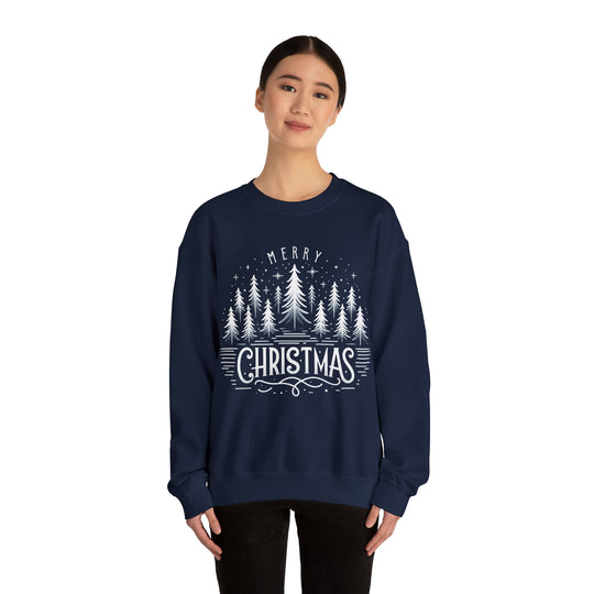 Midnight Magic Christmas Trees Unisex Sweatshirt - Wave Fusions