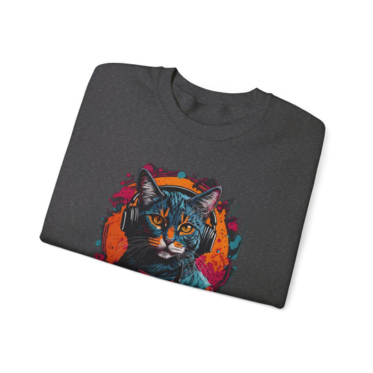 Rhythm and Purr Cat Sweatshirt - Tune In Style