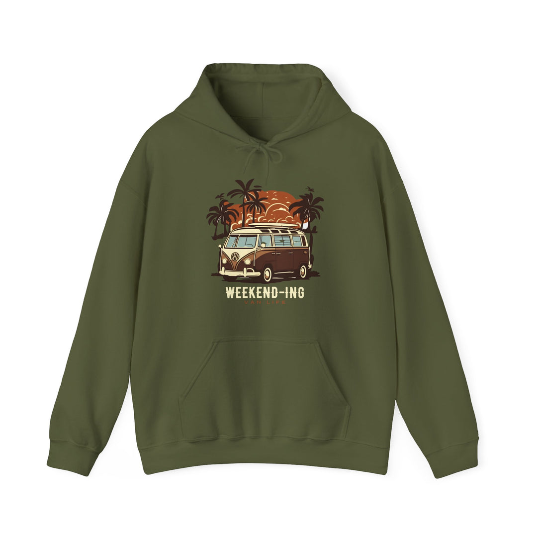 Weekend-ing Adventure Van Life Hoodie - Escape in Style