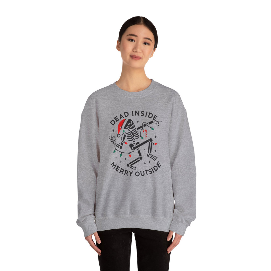 Dead Inside Merry Outside Skeleton Crewneck