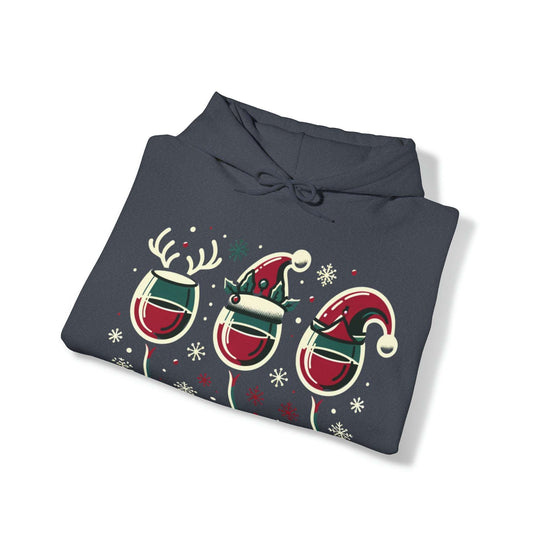 Holiday Cheer Wine Glasses Unisex Hoodie