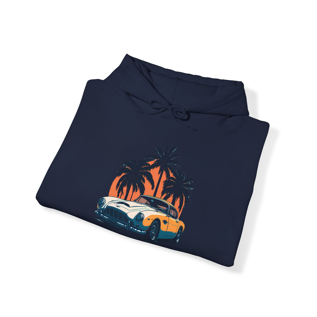 Drive in Paradise Classic Car Tropical Hoodie - Classic Sports Car Series