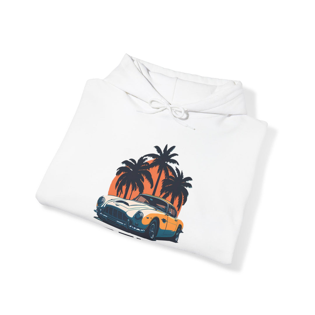 Drive in Paradise Classic Car Tropical Hoodie - Classic Sports Car Series