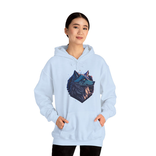 Lone Wolf Majesty Hoodie - Vibrant Wilderness