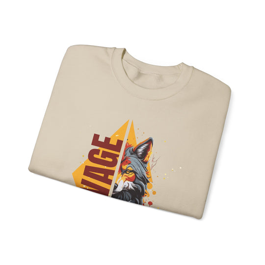 Savage Flame Wolf Sweatshirt - Heat of the Wild