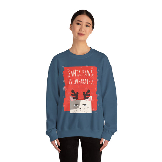 Grumpy Santa Paws Holiday Cat Sweatshirt