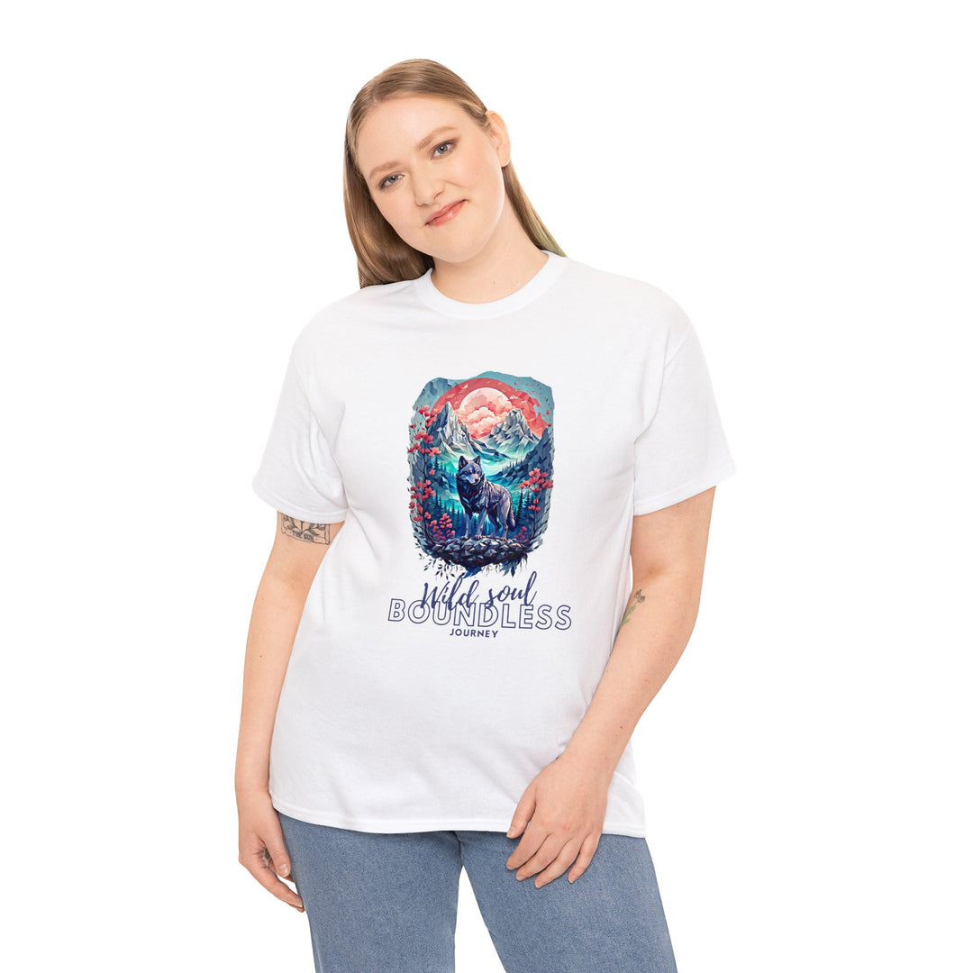 Wild Soul Endless Journey T-Shirt - Mountain Wolf Spirit