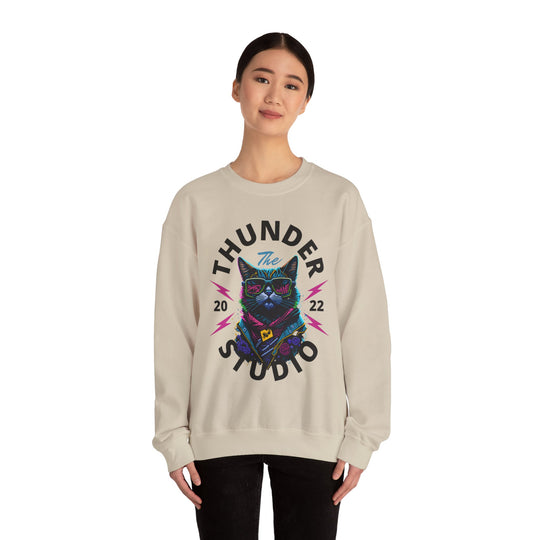 Thunder Studio Cat Sweatshirt - DJ Cat Vibe