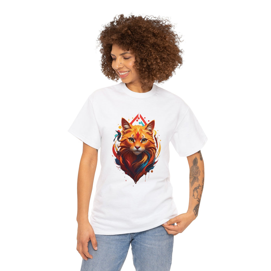 Flame Spirit Cat T-Shirt - Wildfire Whiskers