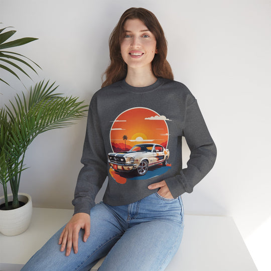 Sunset Muscle Car Sweatshirt - Muscle Car Edition