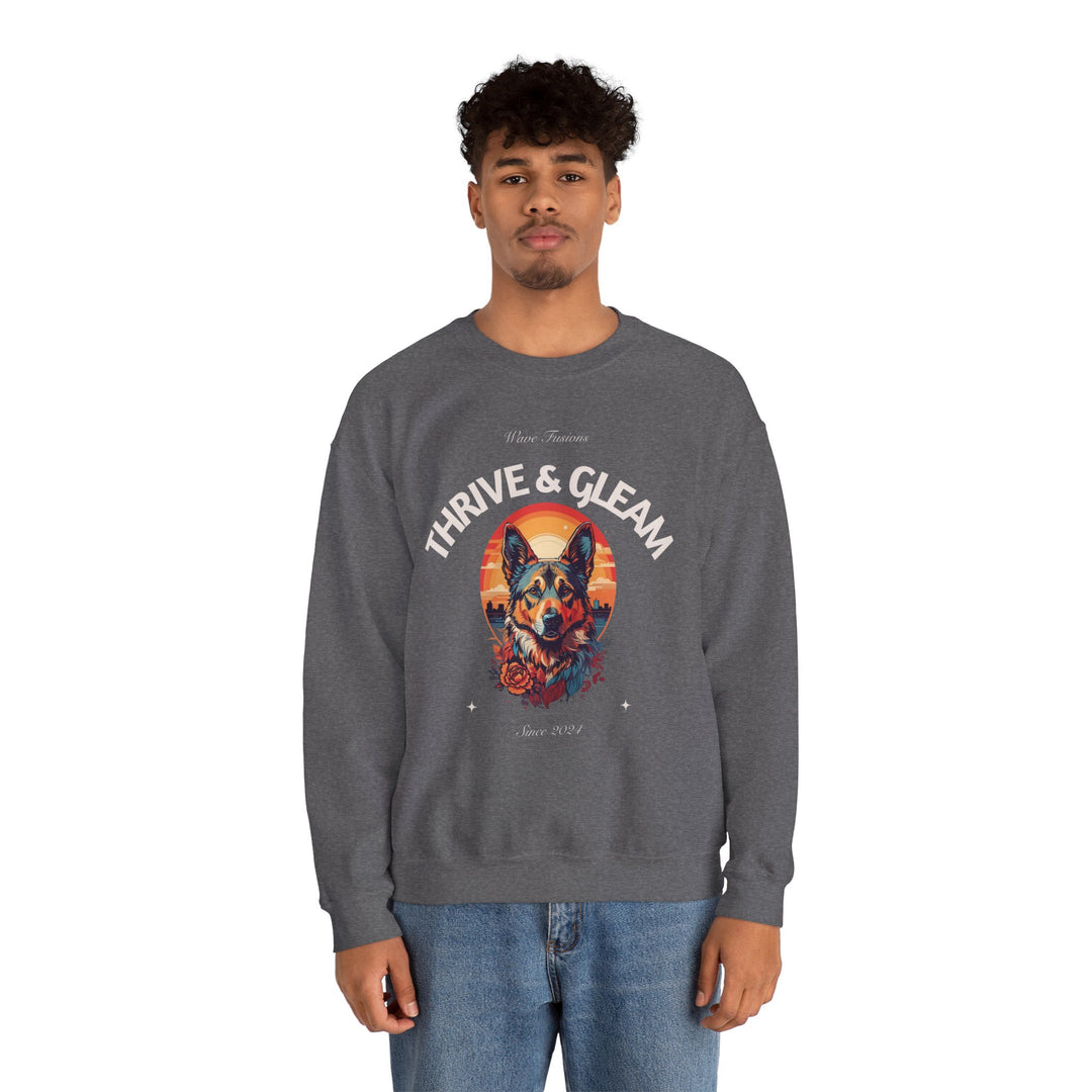 Urban Vista German Shepherd Dog Sweatshirt - Guardian of the City