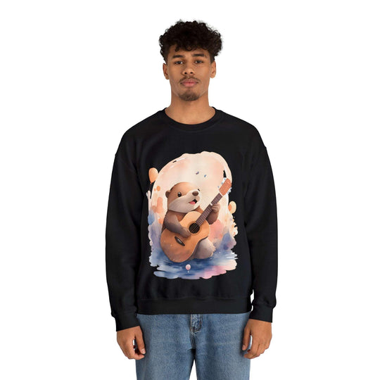 Hamster with Guitar Heavy Blend™ Crewneck Sweatshirt