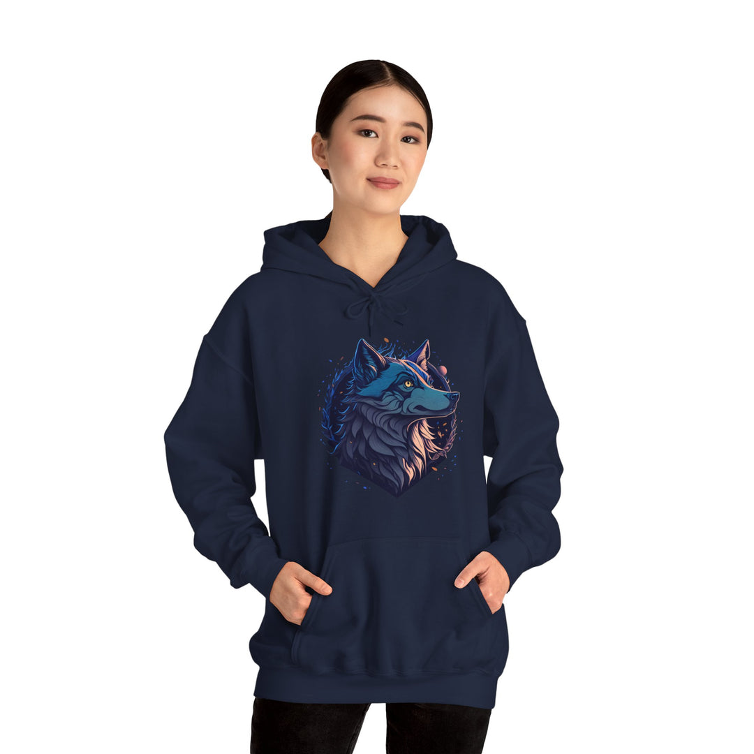 Lone Wolf Majesty Hoodie - Vibrant Wilderness