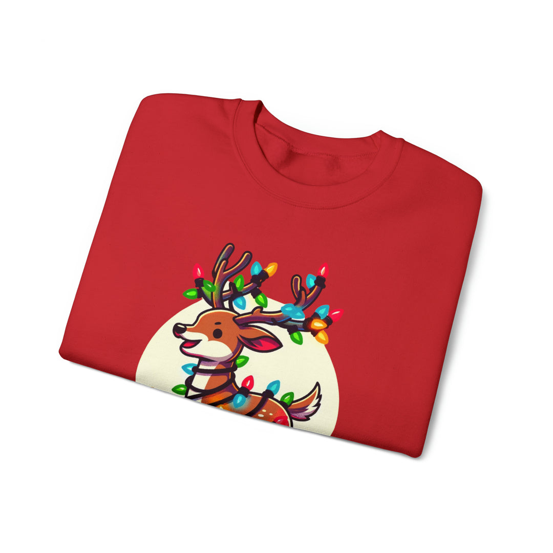 Reindeer Radiance Christmas Cheer Unisex Sweatshirt - Wave Fusions