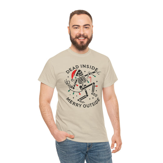 Dead Inside Merry Outside Skeleton Tee