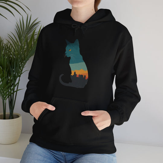 Cityscape Cat Hoodie - Metropolitan Purr Line