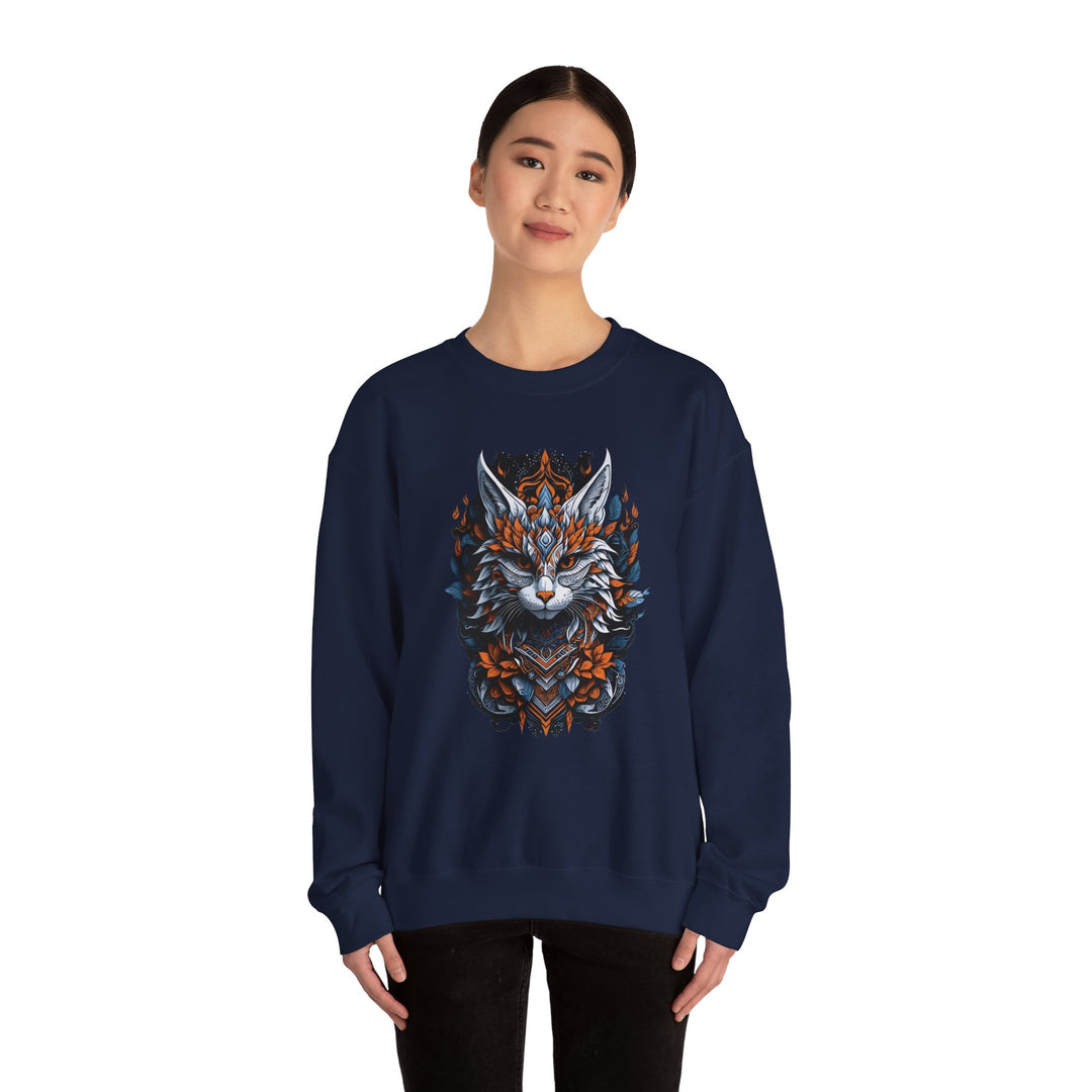 Tribal Majesty Cat Spirit Sweatshirt - Ancient Spirit Series