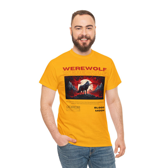 Blood Moon Werewolf T-Shirt - Moonlit Mountain Lore