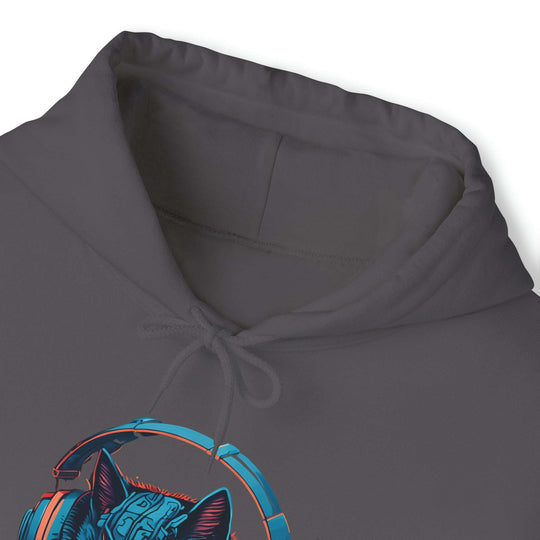 Cat with headset Unisex Hooded Sweatshirt