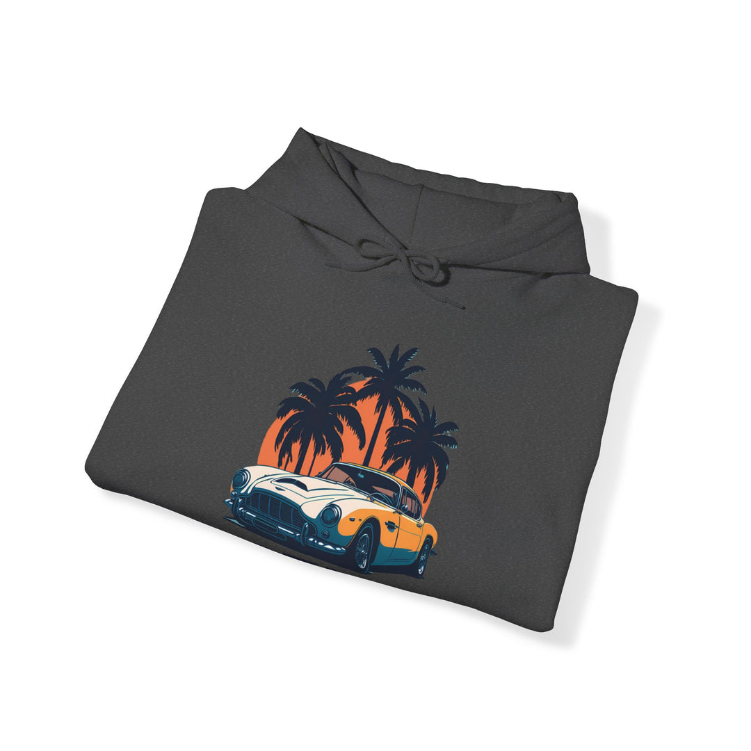 Drive in Paradise Classic Car Tropical Hoodie - Classic Sports Car Series