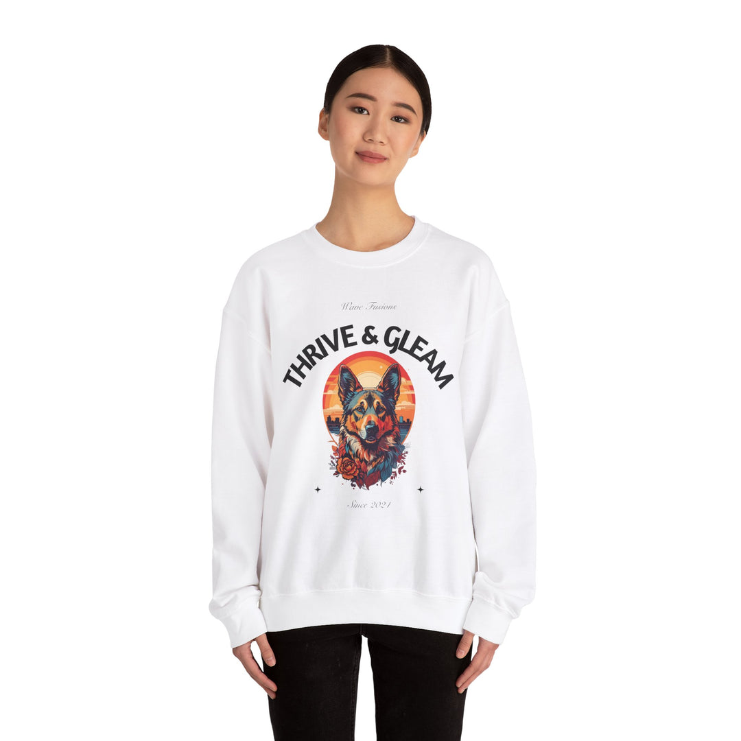 Urban Vista German Shepherd Dog Sweatshirt - Guardian of the City