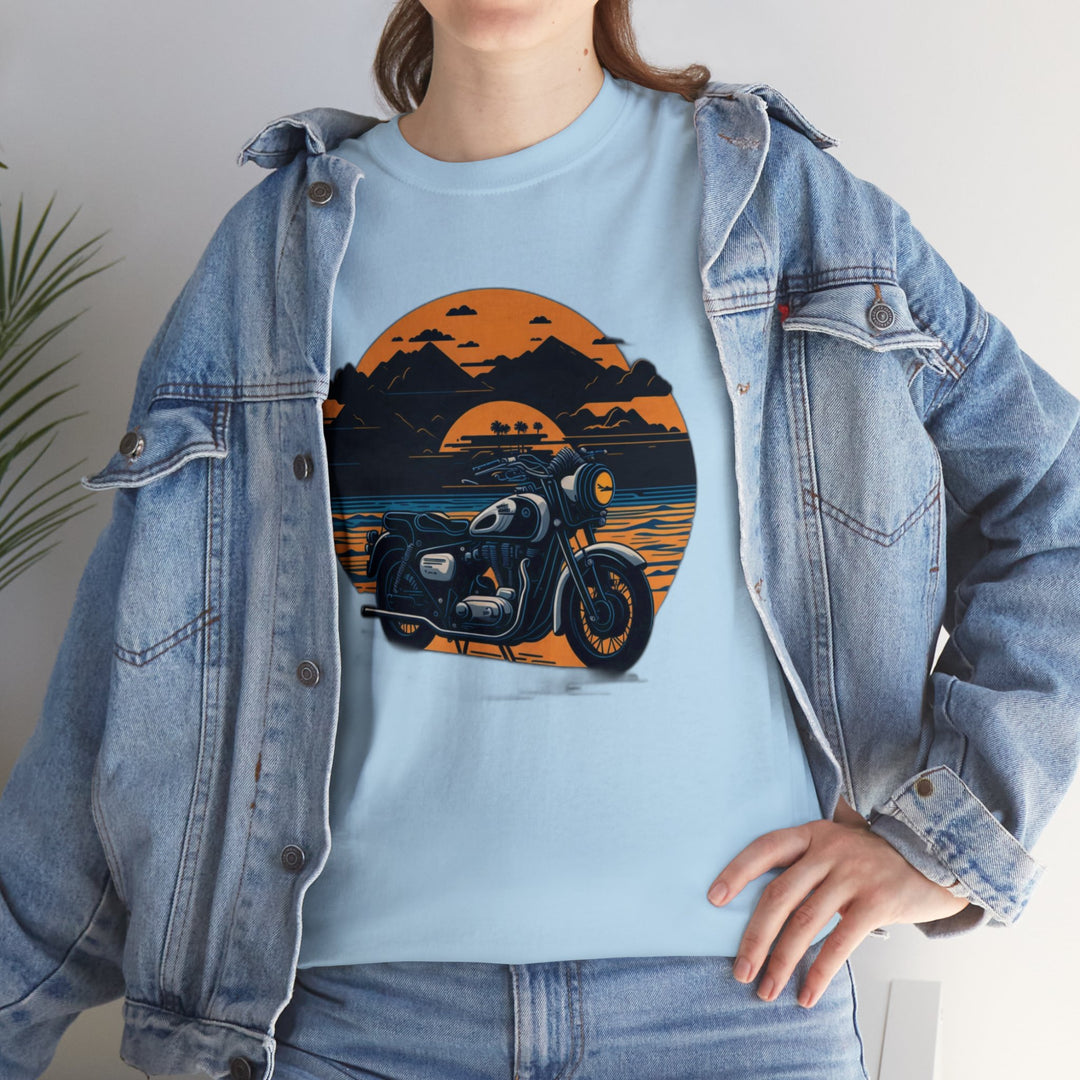 Vintage Bike Unisex Heavy Cotton Tee - Wave Fusions