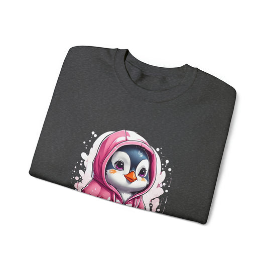 Penguin Unisex Heavy Blend™ Crewneck Sweatshirt - Wave Fusions