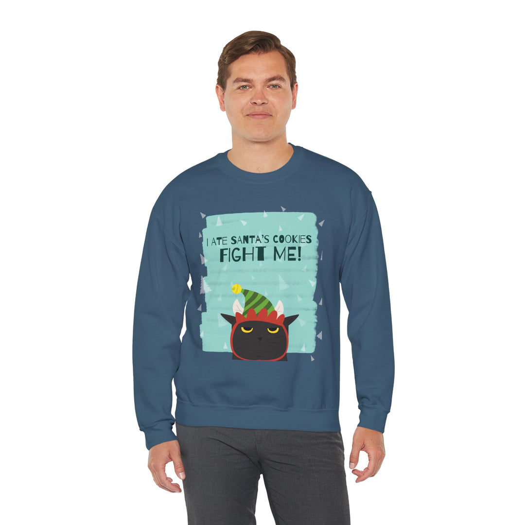 I Ate Santa's Cookies Funny Cat Sweatshirt