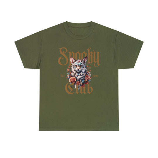 Spooky Club Floral Feline Cat T-Shirt - Spooky Club Charm