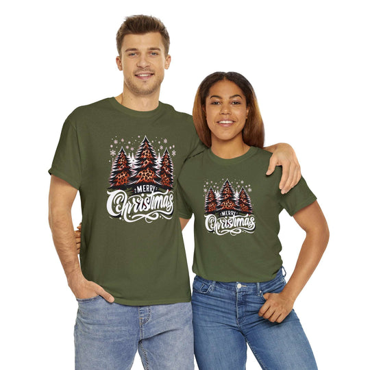 Cheetah Christmas Tree Unisex T Shirt