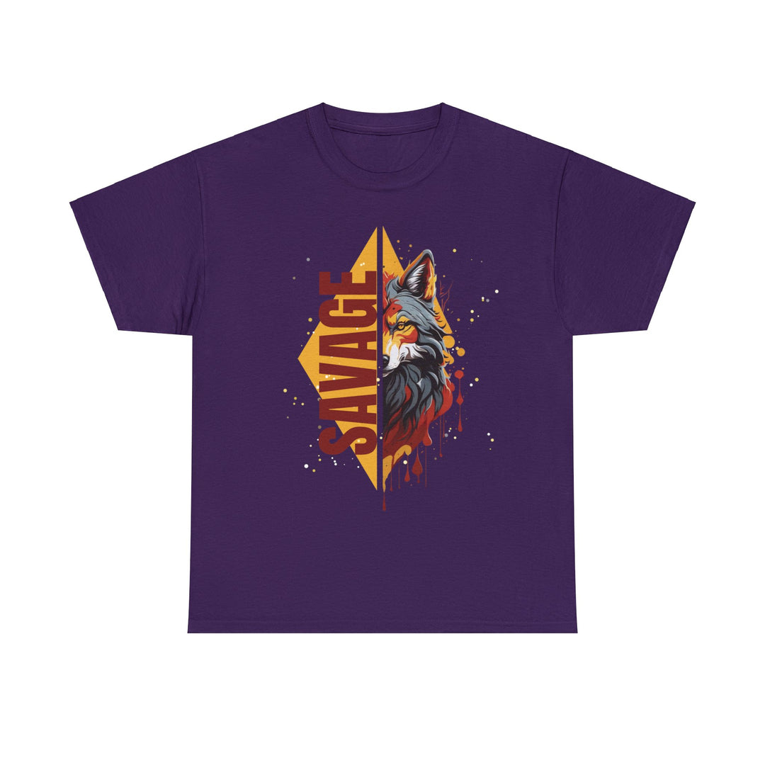 Savage Flame Wolf T-Shirt - Heat of the Wild