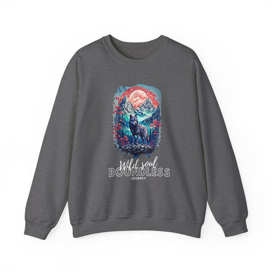 Wild Soul Endless Journey Sweatshirt - Mountain Wolf Spirit