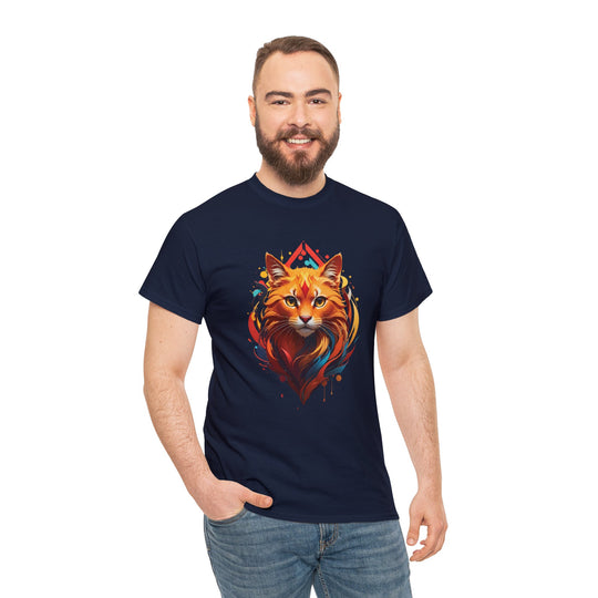 Flame Spirit Cat T-Shirt - Wildfire Whiskers