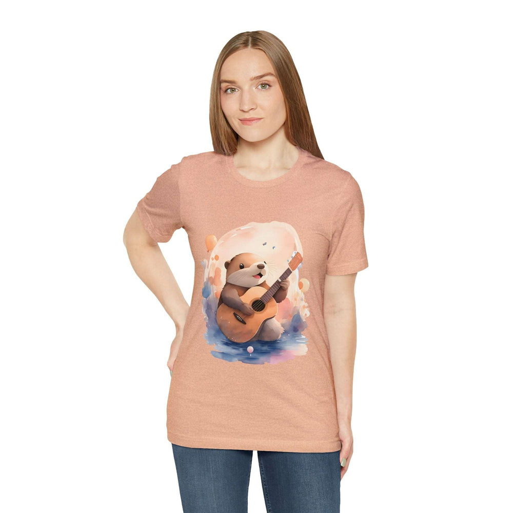 Hamster with Guitar Unisex Jersey Short Sleeve Tee